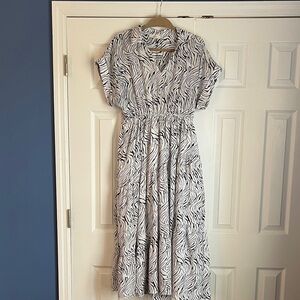 Entro Black and White Zebra Maxi Dress